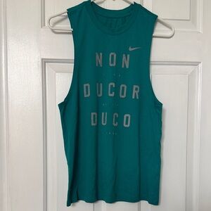 Nike Teal Sleeveless Graphic Training Tank